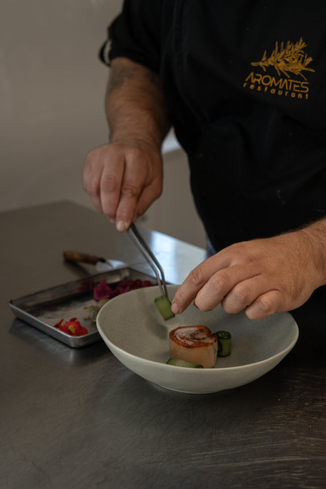 Dressage gastronomique par le chef Julien